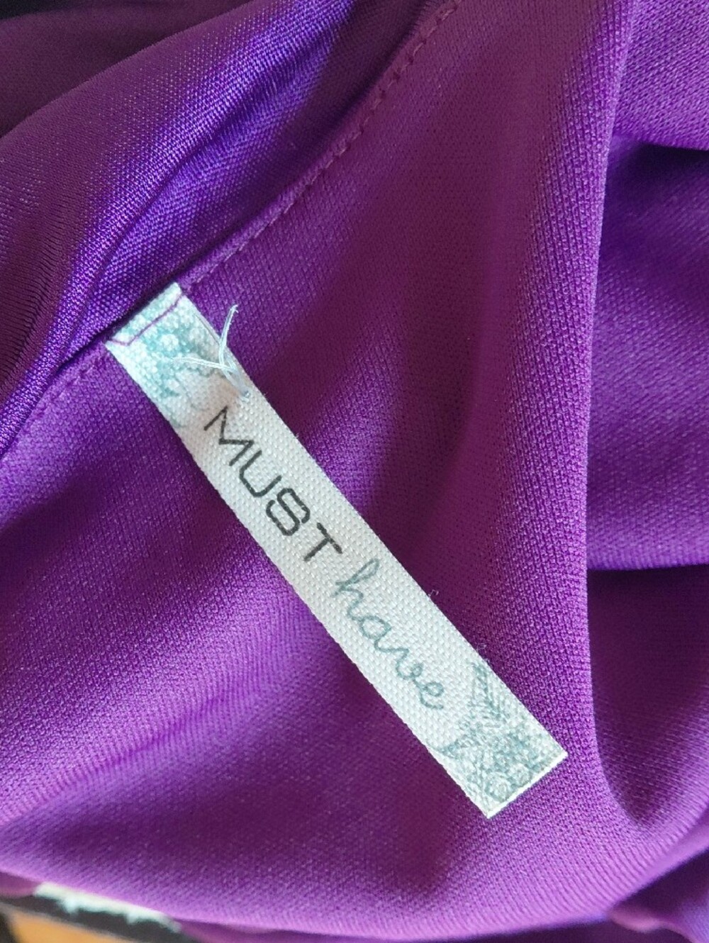 One-Shoulder Purple Ruched Women’s Top - Picture 5 of 5